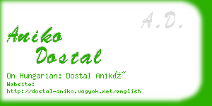 aniko dostal business card